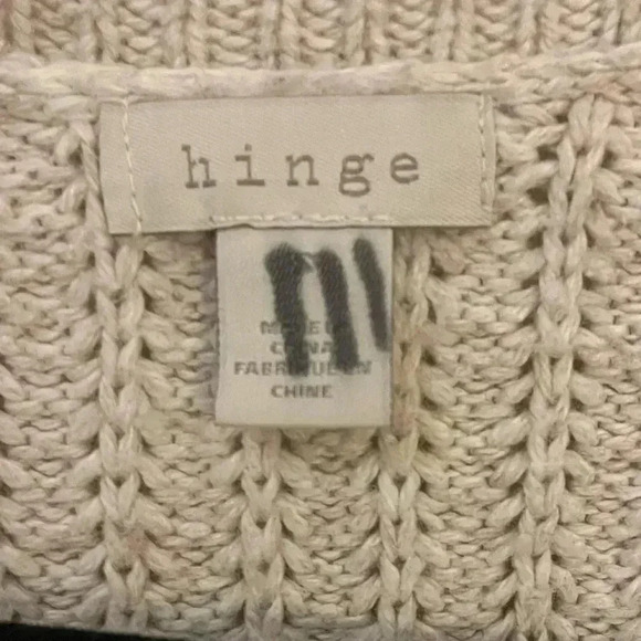 Hinge chunky knit open cardigan longer length small oatmeal - Picture 6 of 8